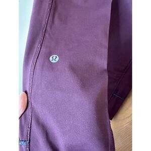 Lululemon Women's Leggings Sz 2‎ Maroon Abs Control Butt Lift Compression Pocket